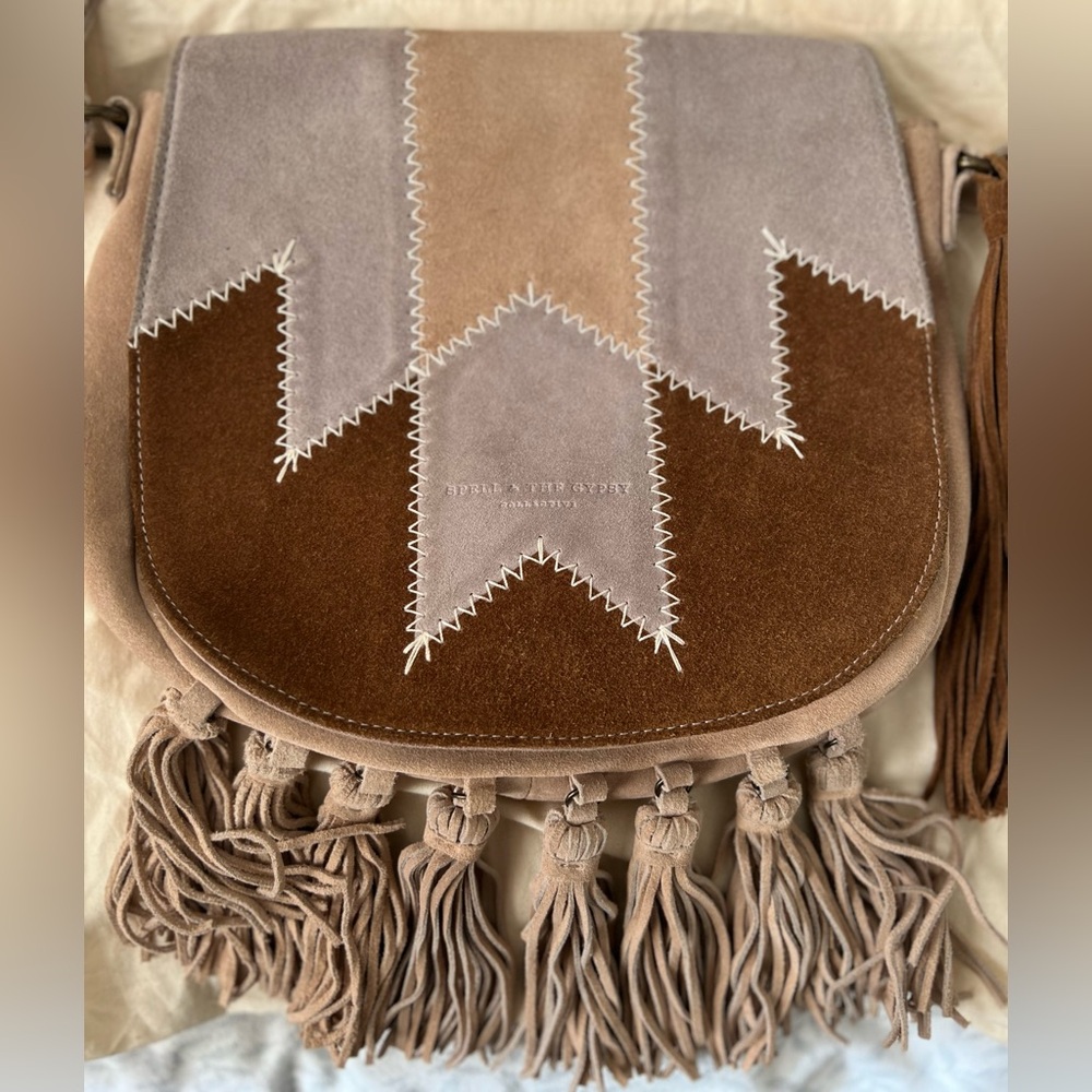 Spell & The Gypsy Collective Zephyr Patchwork Saddle Bag. - Picture 6 of 16